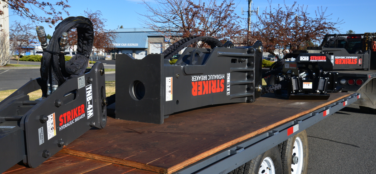 Truckload of Toku Striker Hydraulic Breakers and Compactors