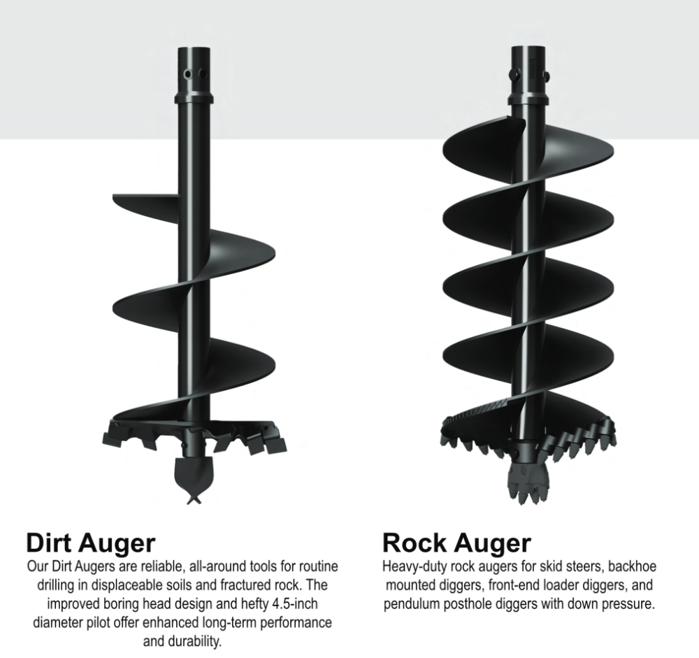 Dirt Augers and Rock Augers from Toku Striker and ASC